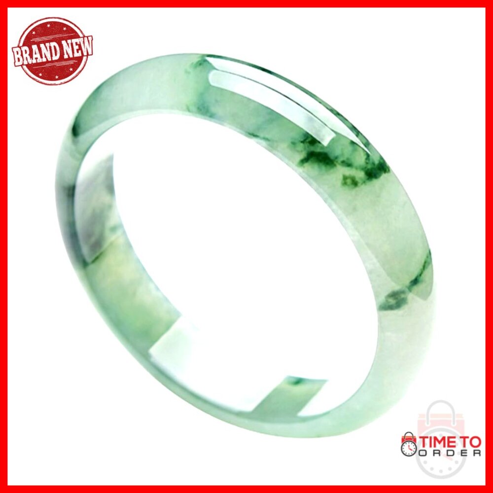 Natural Jade Bangle Bracelet Elegant Healing Feng Shui Good Luck Accessory